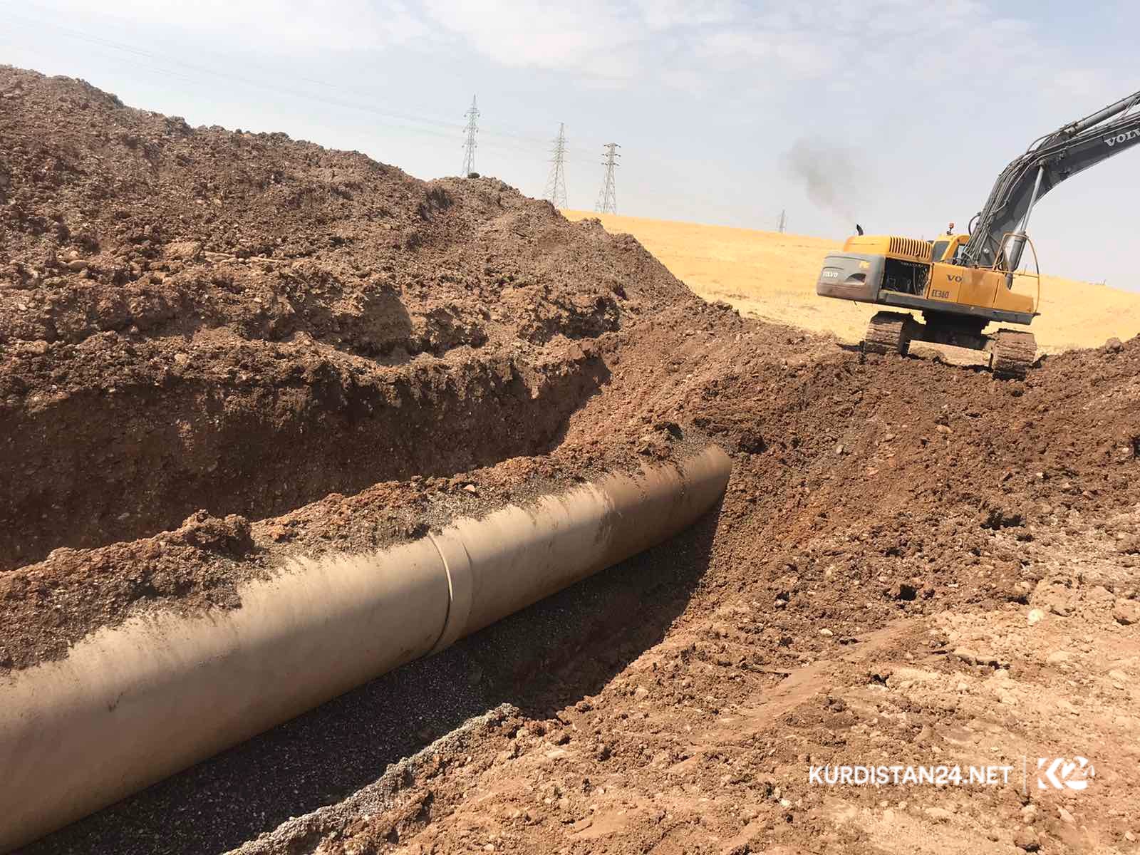 بەوێنە... چاککردنەوە و گۆڕینی ئاراستەی بۆڕییە شکاوەکەی هەولێر